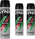 Lynx Africa 72 Hour Protection against Odour and Wetness Anti-Perspirant Deodorant Spray No Fuss Aerosol for All-Day Freshness 200 Ml Pack of 3 - Packaging May Vary