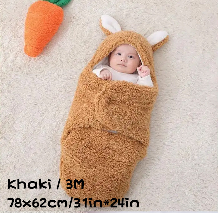 Super Soft Baby Sleeping Bag Fluffy Fleece Newborn Swaddle Blankets