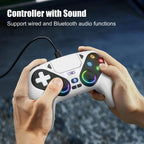 Tiktokshopblackfriday Anti-Drift Calibration Guide Christmas Gift Wireless Gaming Controller Pro for PS5 with LED RGB Light– Compatible with Playstation 5,Dual Vibration, Motion Sensing, Programmable Buttons & 1000Mah Fast-Charging Battery