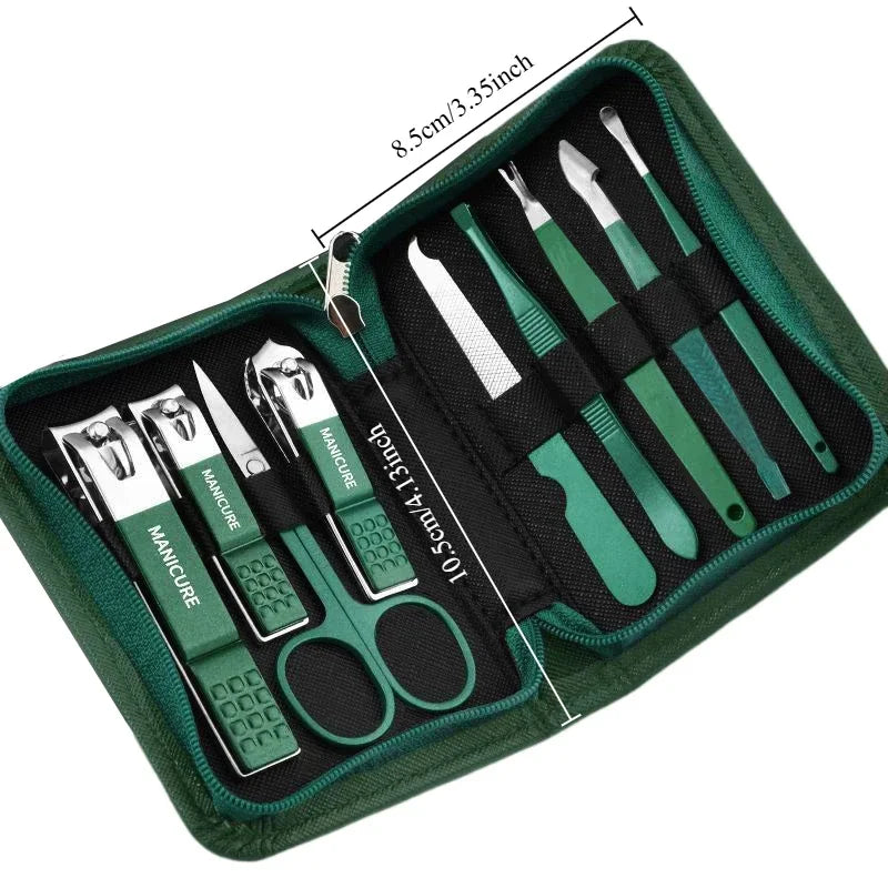 6-9 Pcs Manicure Set With Leather Case Professional Gift set