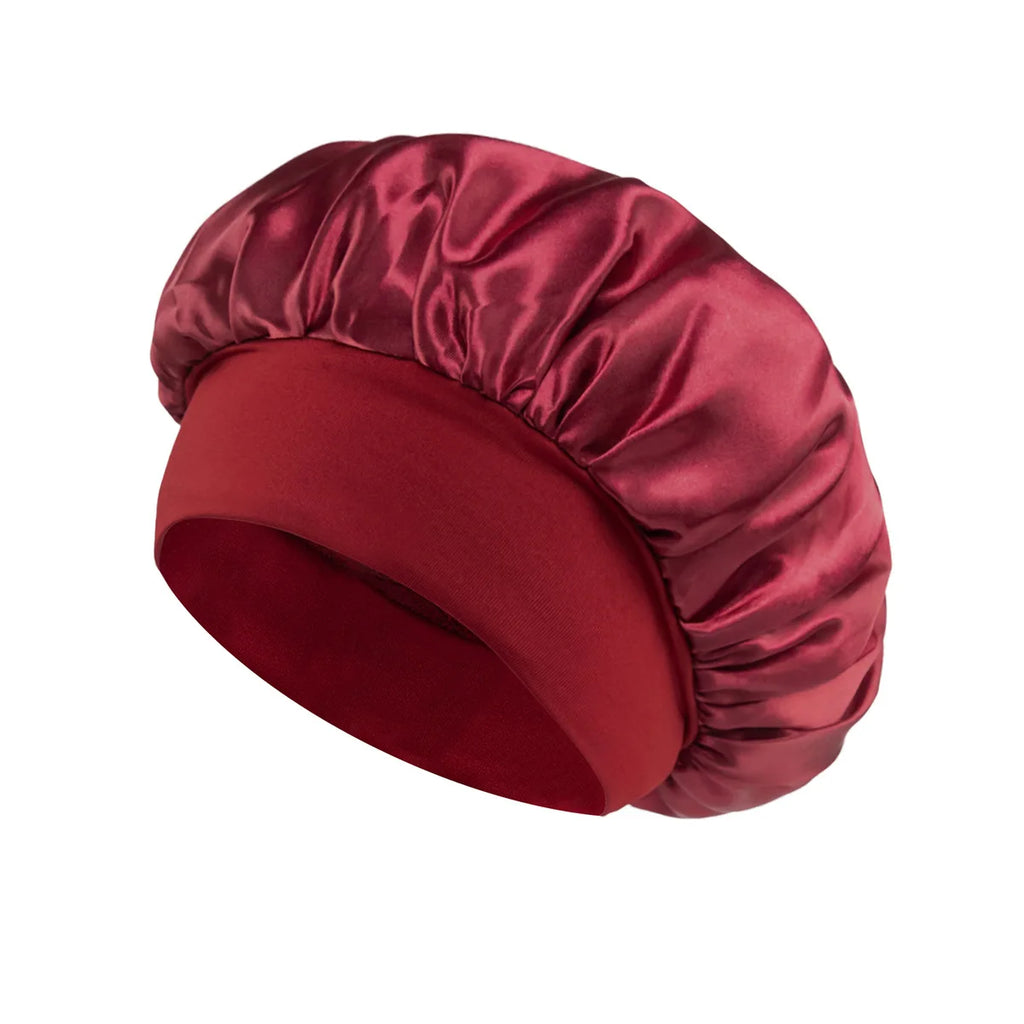 1PC Women's Satin Solid Bonnets