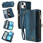 for iPhone 13 Wallet Case(Holds Lipstick, Headphones, etc.),2-in-1 Multi-Functional Portable Magnetic Faux Leather Phone Case with RFID Blocking